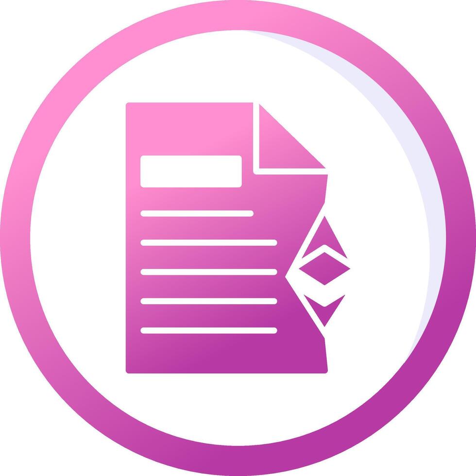 Ethereum Document Vector Icon
