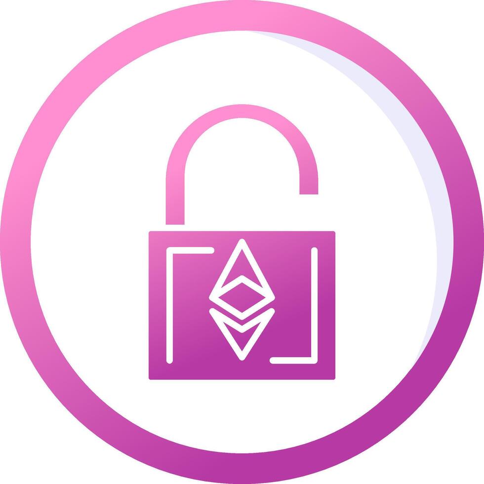 Ethereum UnLock Vector Icon