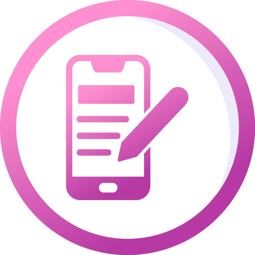 Smartphone Notepad Vector Icon