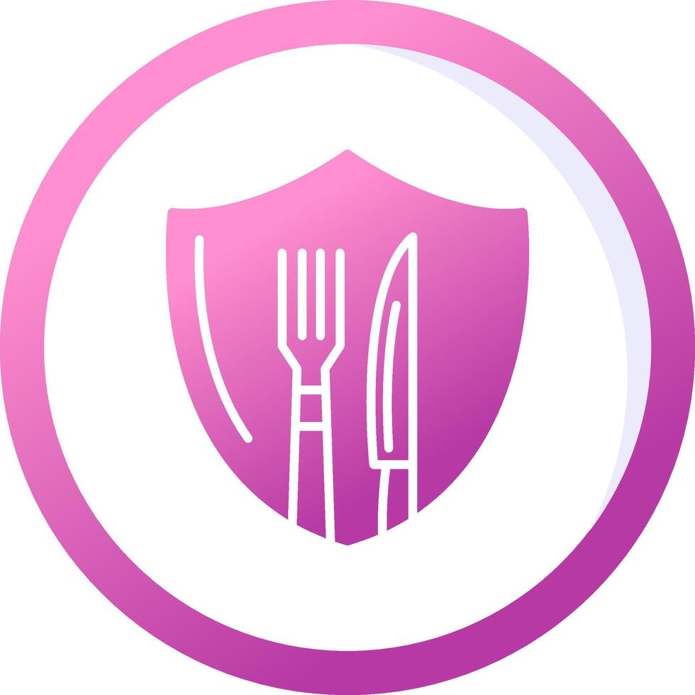 Cutlery Shield Vector Icon