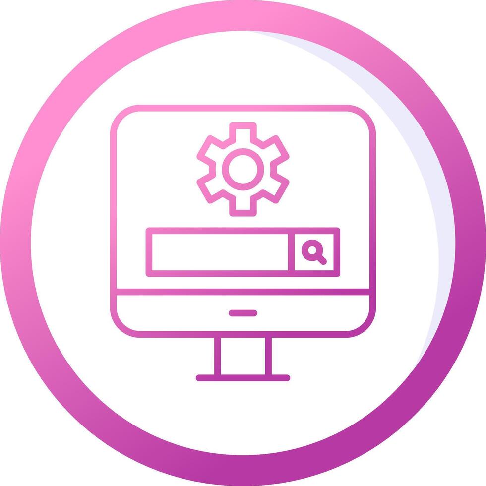 Computer Search Engine Vector Icon