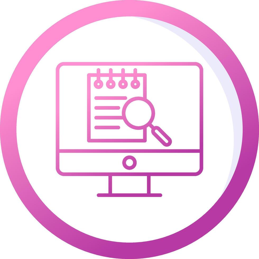 File Search Computer Vector Icon