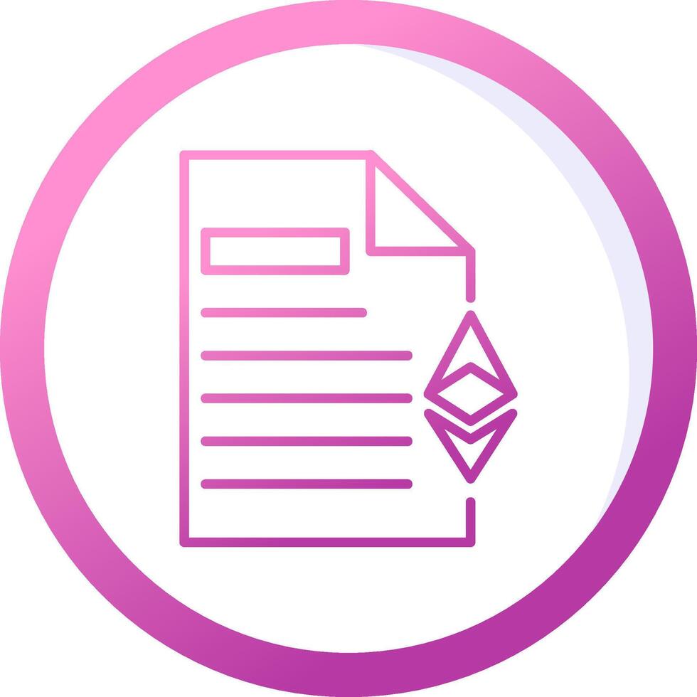 Ethereum Document Vector Icon