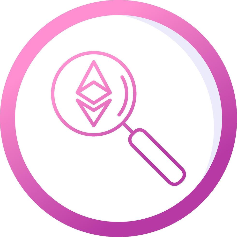 Ethereum Search Vector Icon