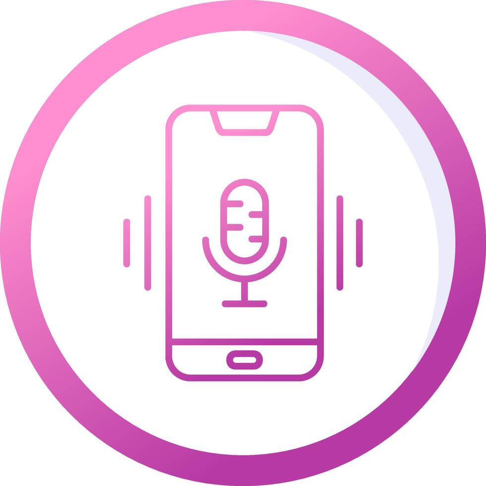 Mobile Voice Assistant Vector Icon