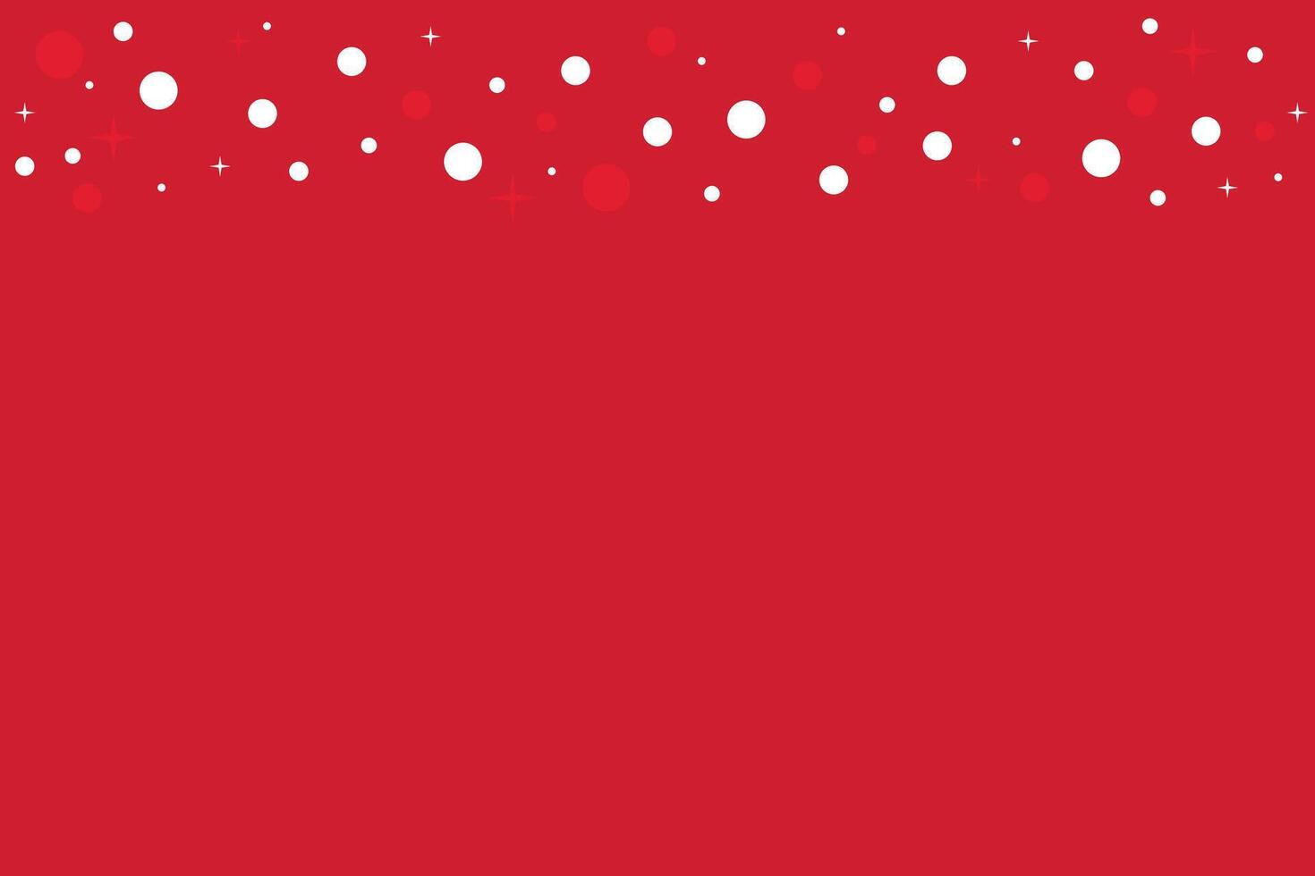 Festive red and white confetti on red background. Holiday season. vector