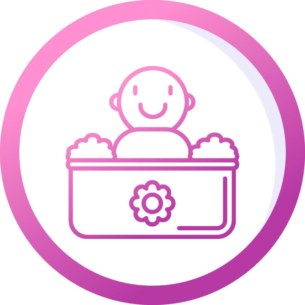 Baby Bath Vector Icon