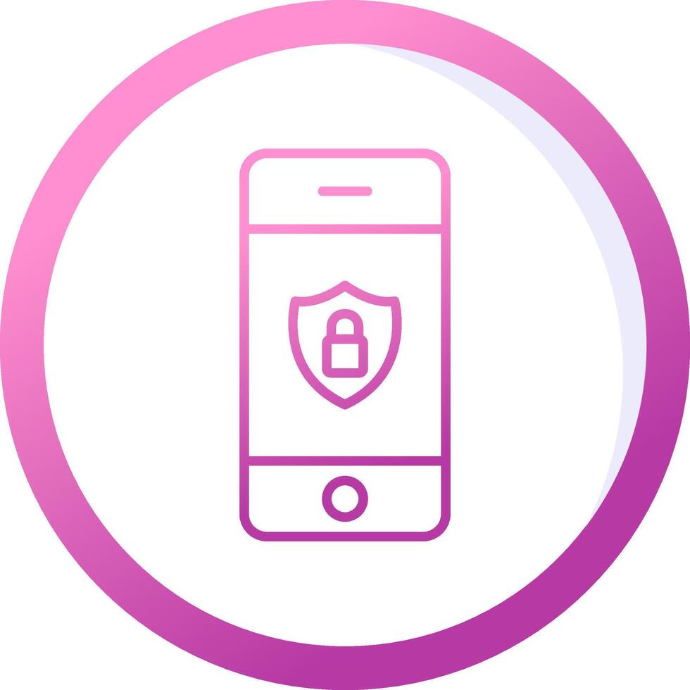 Mobile Security Vector Icon