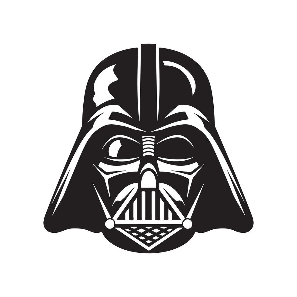 Darth Vader helmet vector illustration for kids