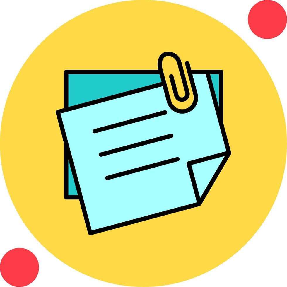 Sticky Notes Vector Icon