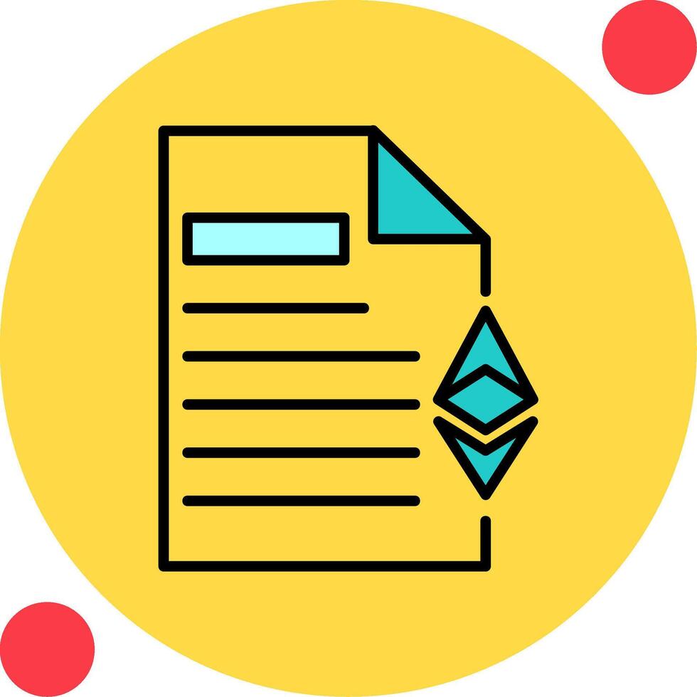 Ethereum Document Vector Icon