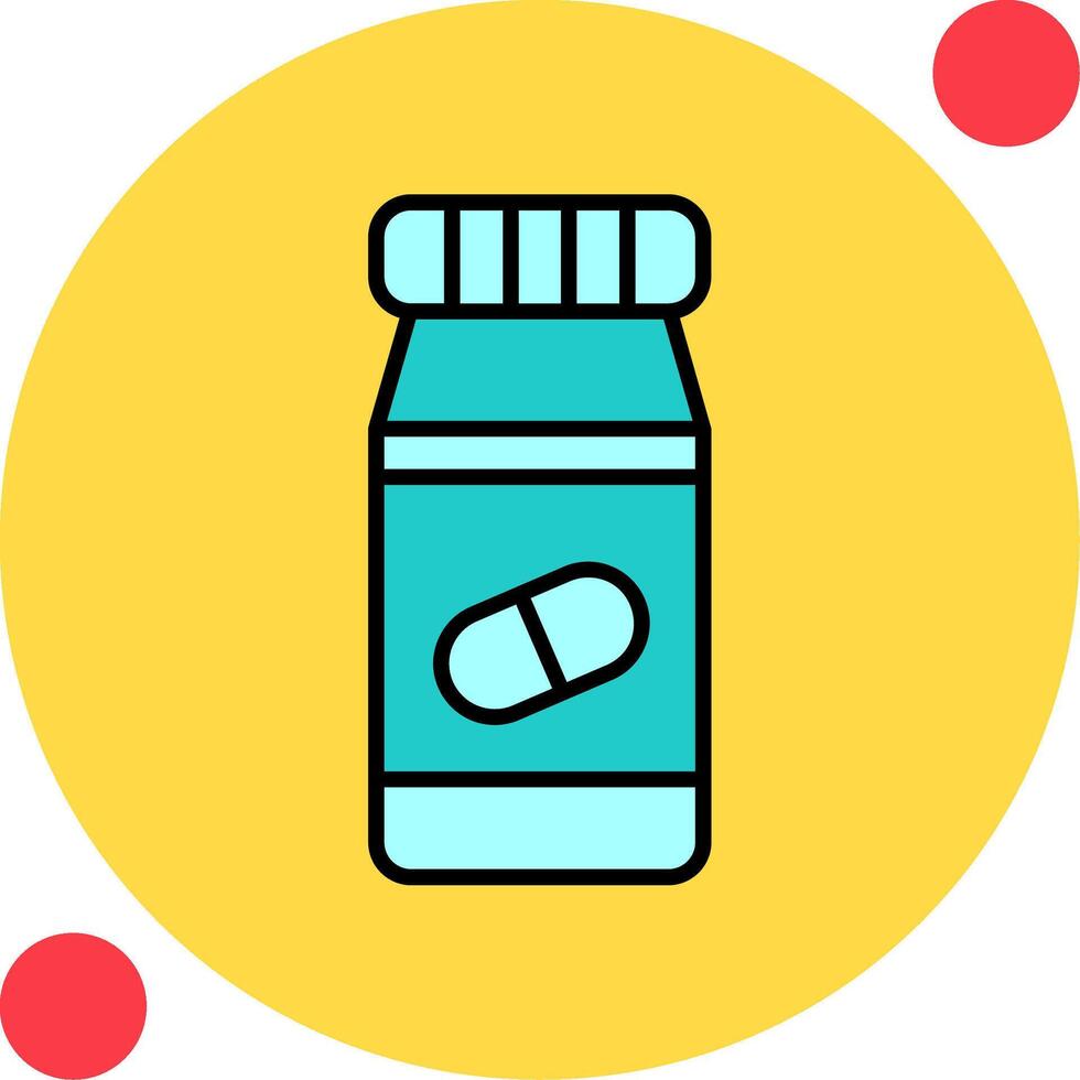 Pills Bottle Vector Icon