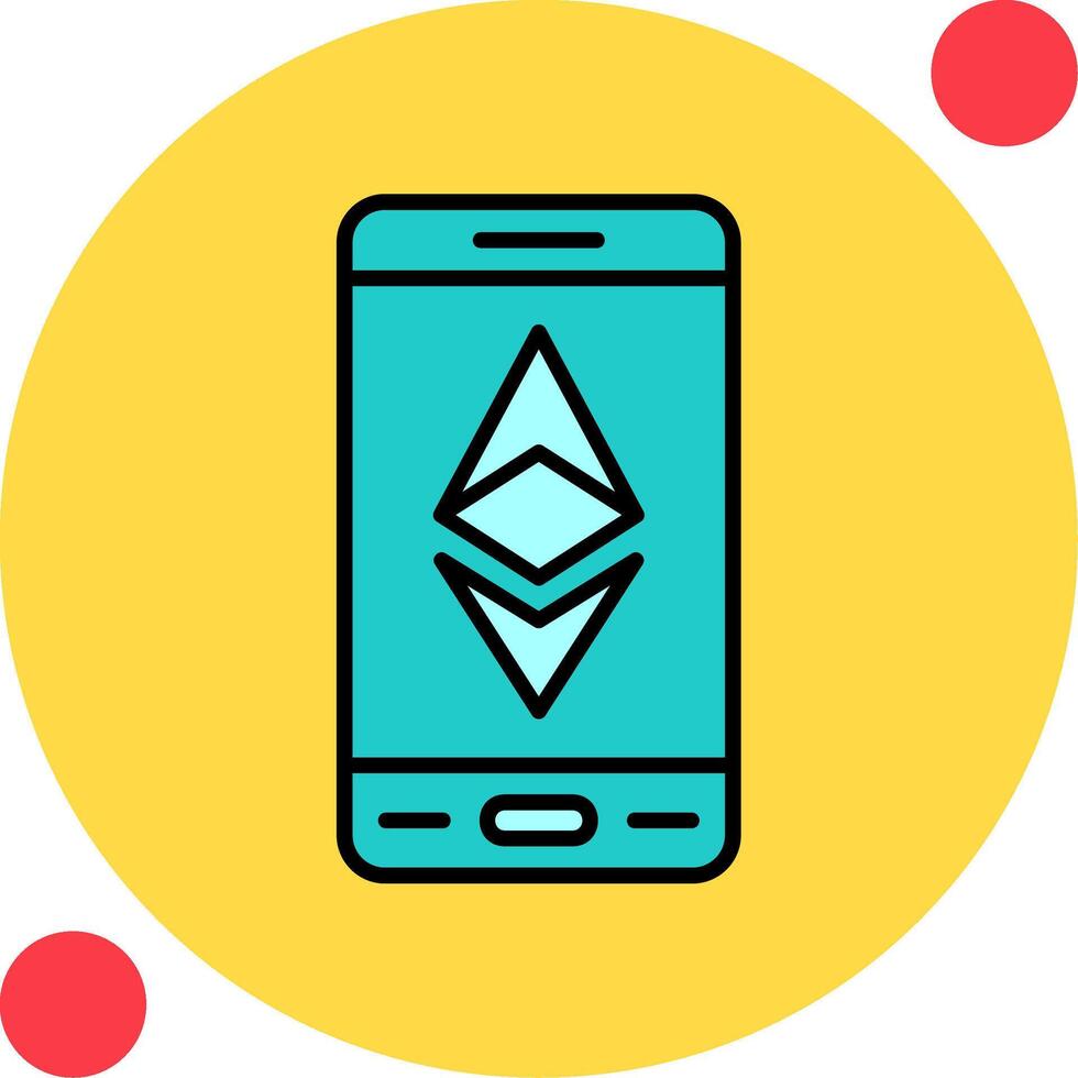 Ethereum Smartphone Vector Icon