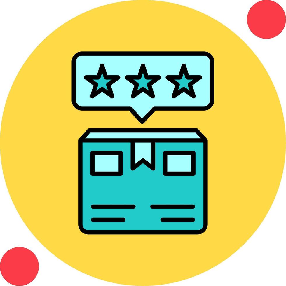 Delivery Box Rating Vector Icon