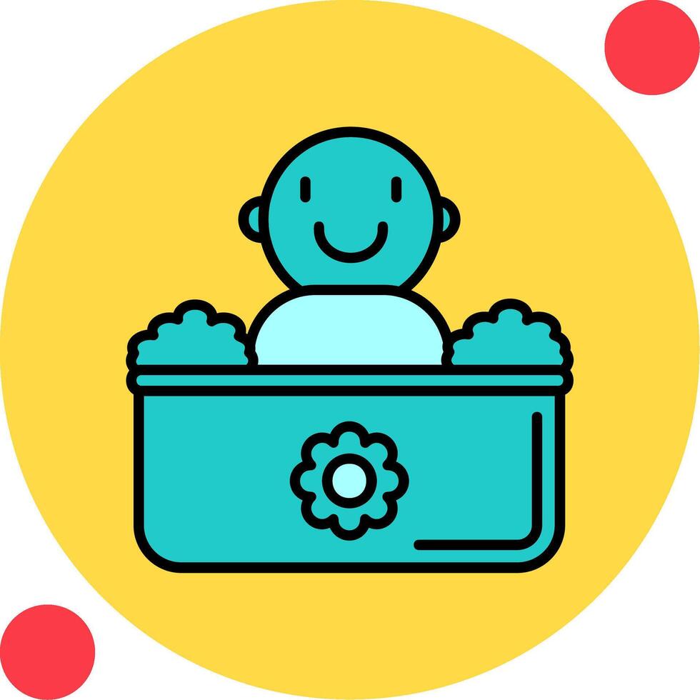 Baby Bath Vector Icon