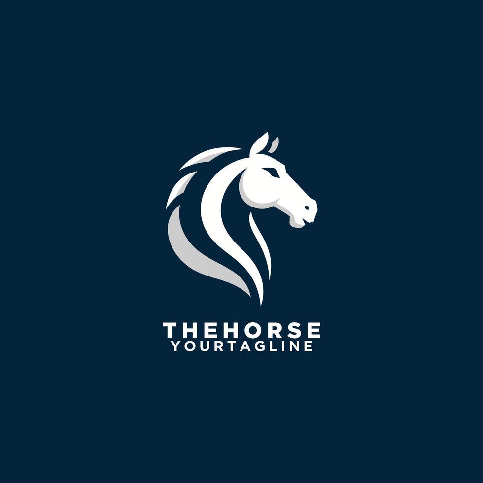 modern horse head logo vector