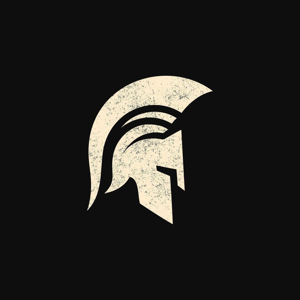 warrior spartan logo design vector