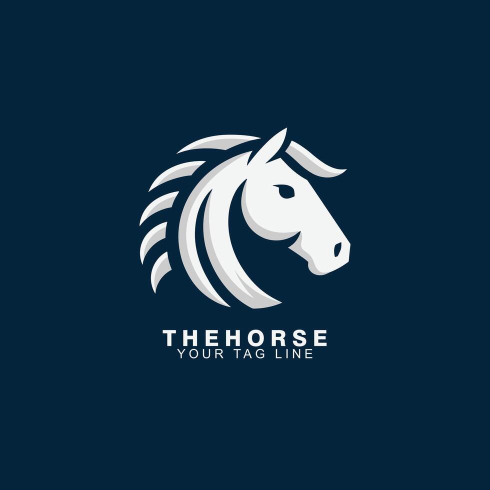modern horse head logo vector