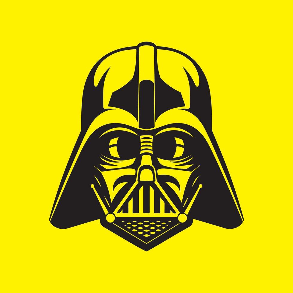 Darth Vader helmet vector illustration for kids