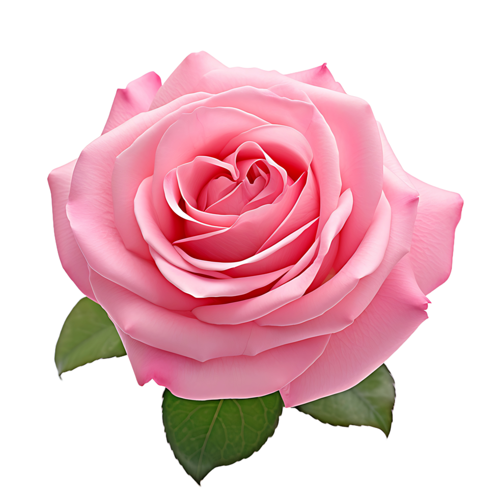 AI generated Isolated Pink Rose in PNG Format