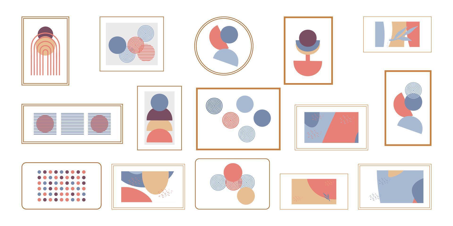 Set of decorative elements for interior design. vector