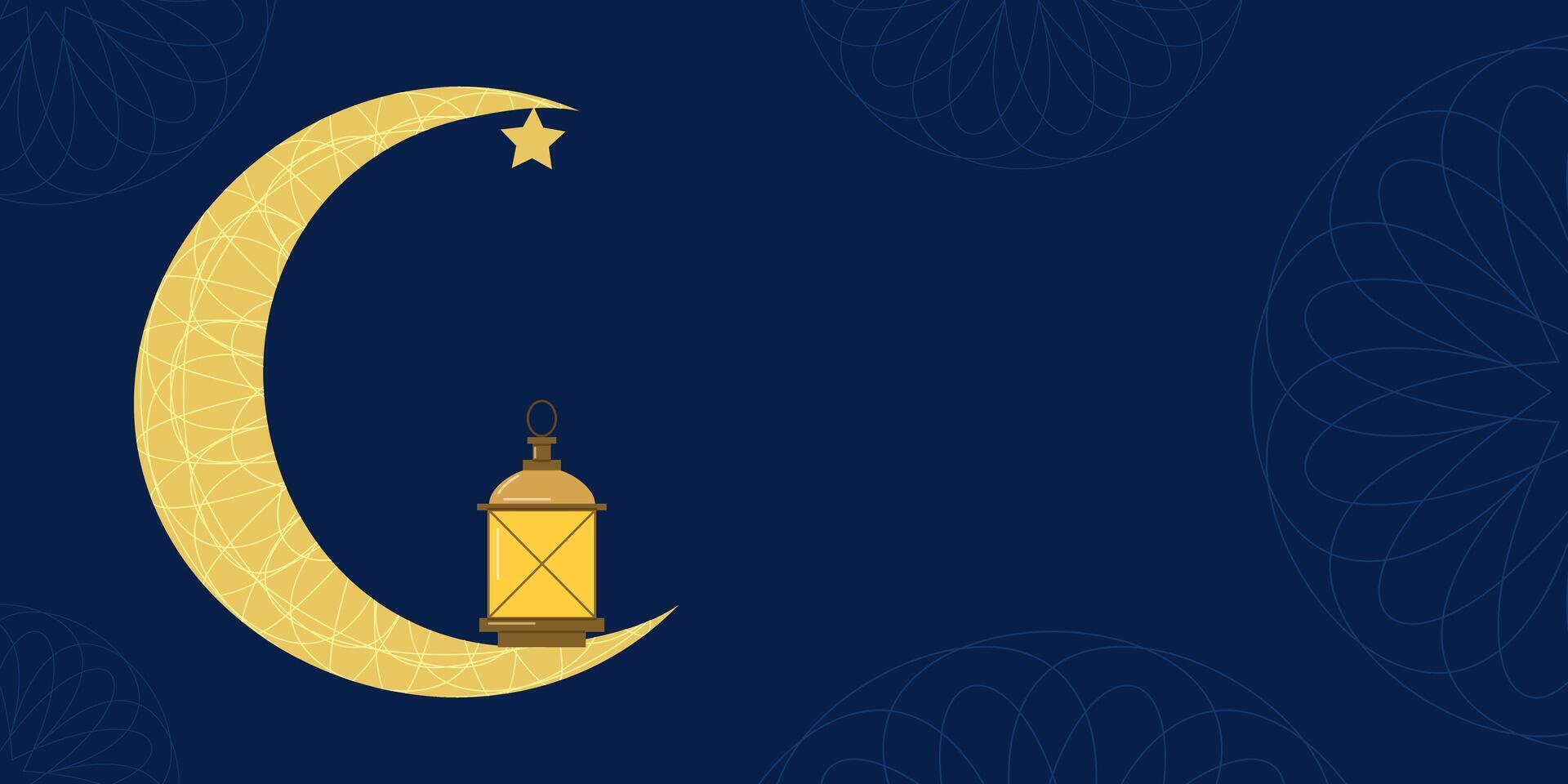 Eid al Fitr Ramadan Bayram end fast. vector