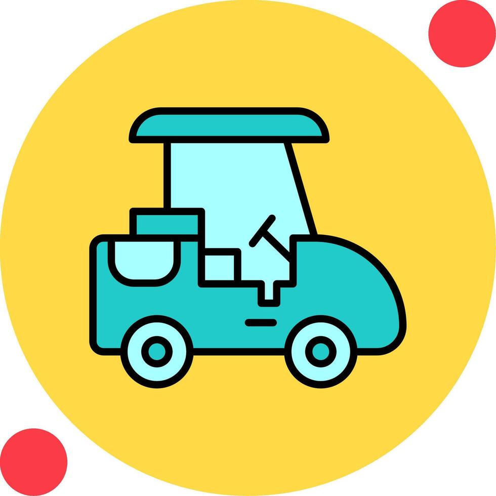 golf caddie vector icono