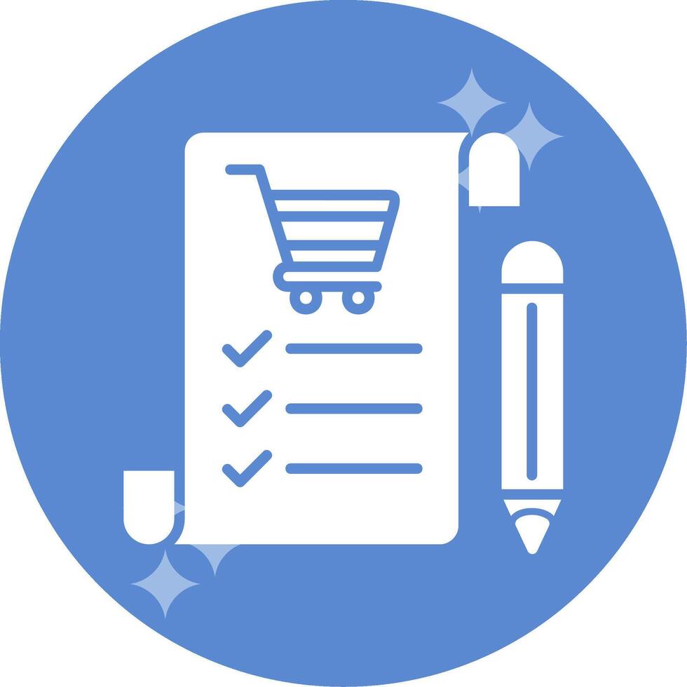 Shopping List Vector Icon