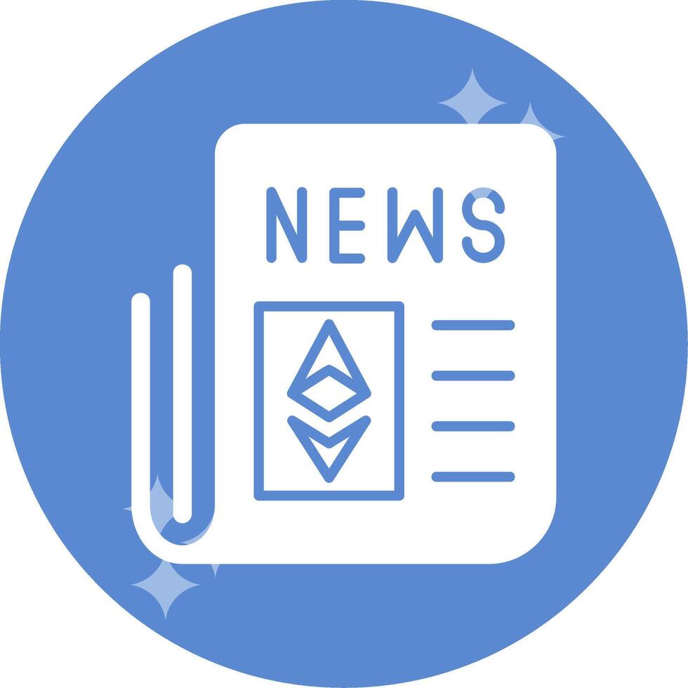 Ethereum News Vector Icon