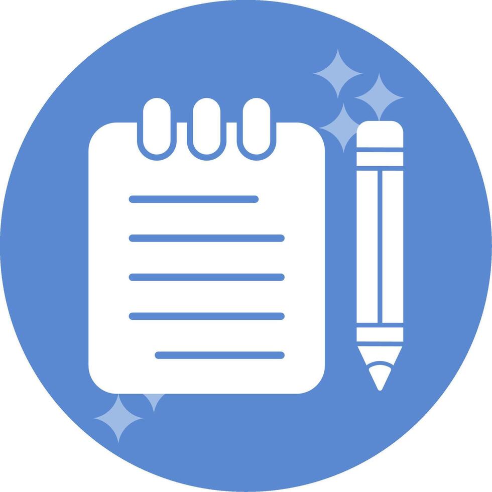 Notes Writing Vector Icon