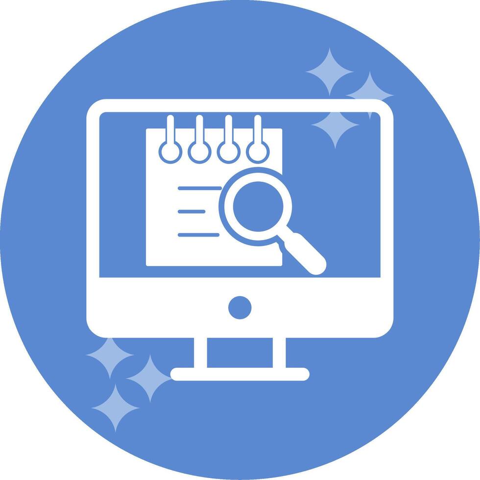 File Search Computer Vector Icon