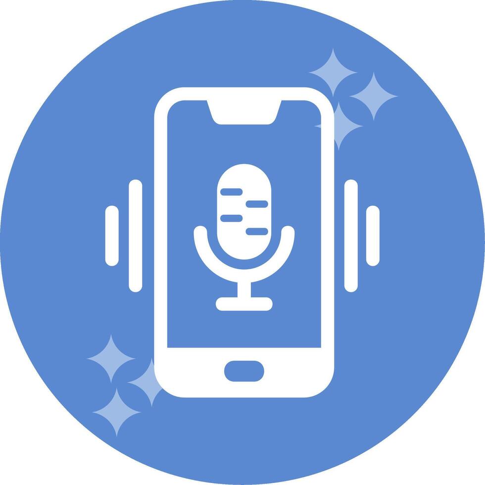 Mobile Voice Assistant Vector Icon