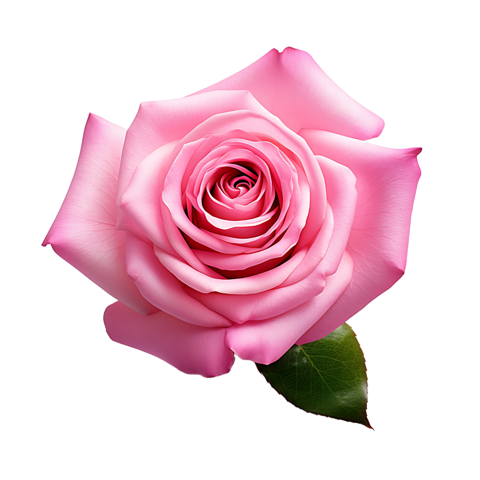 AI generated Pink Rose in PNG  No Distractions
