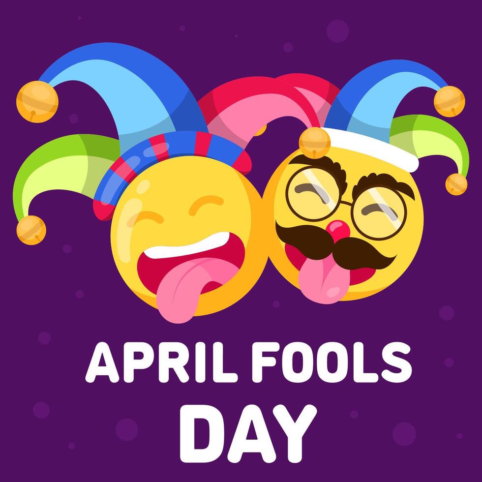 flat vector april fools day illustration concept design