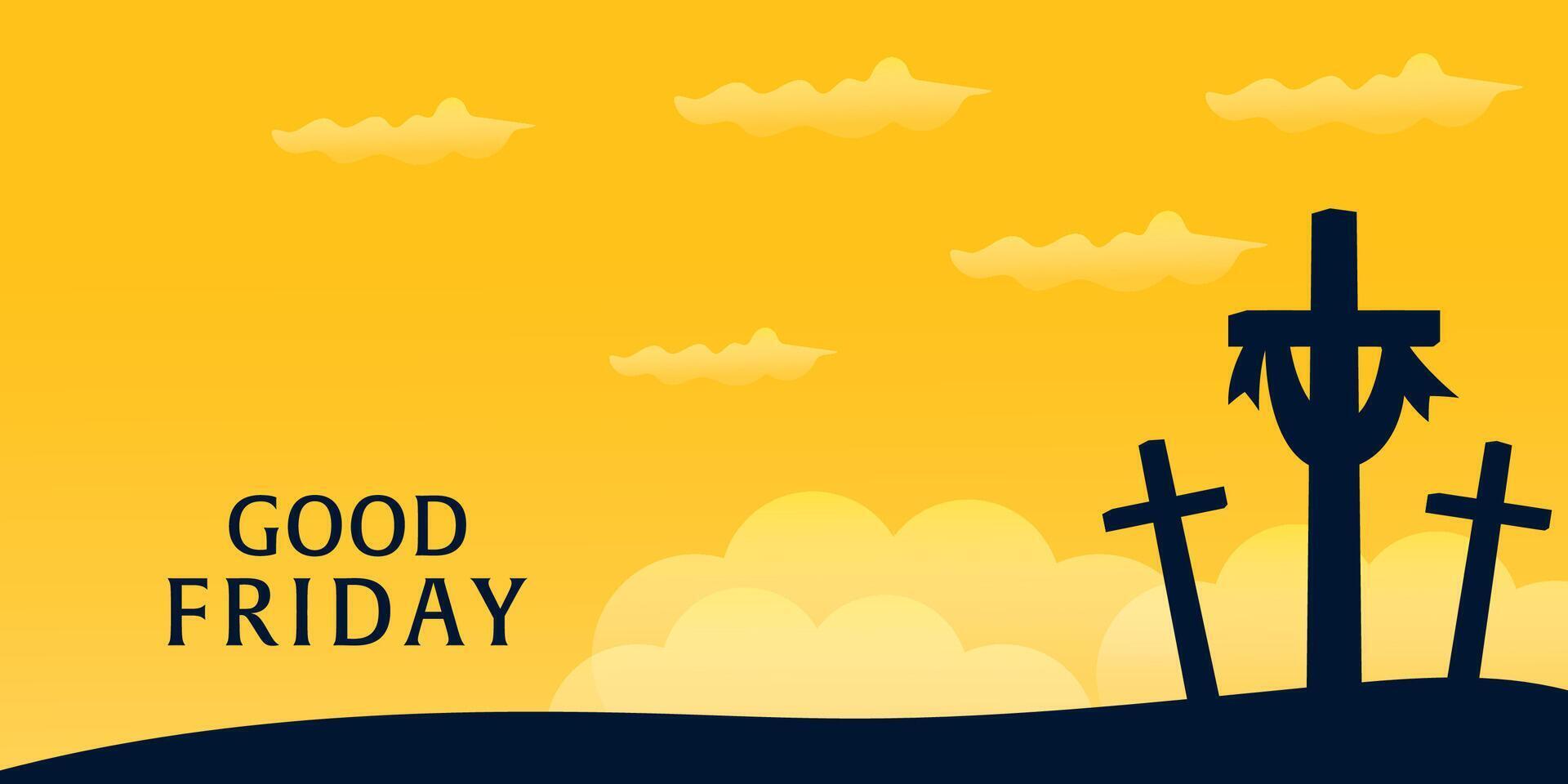 vector design good friday horizontal banner illustration