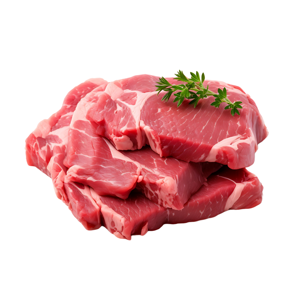 AI generated PNG Image of Isolated Raw Meat