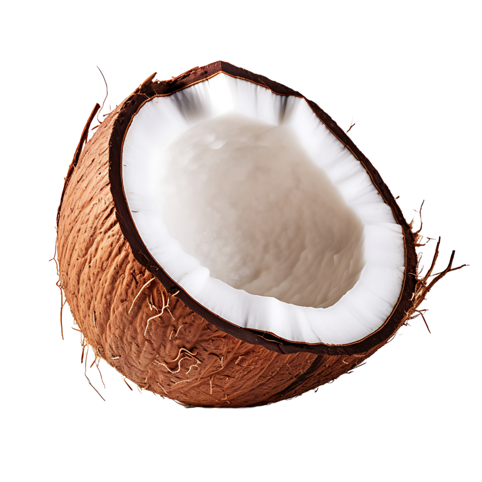 AI generated PNG Image featuring Coconut Isolation