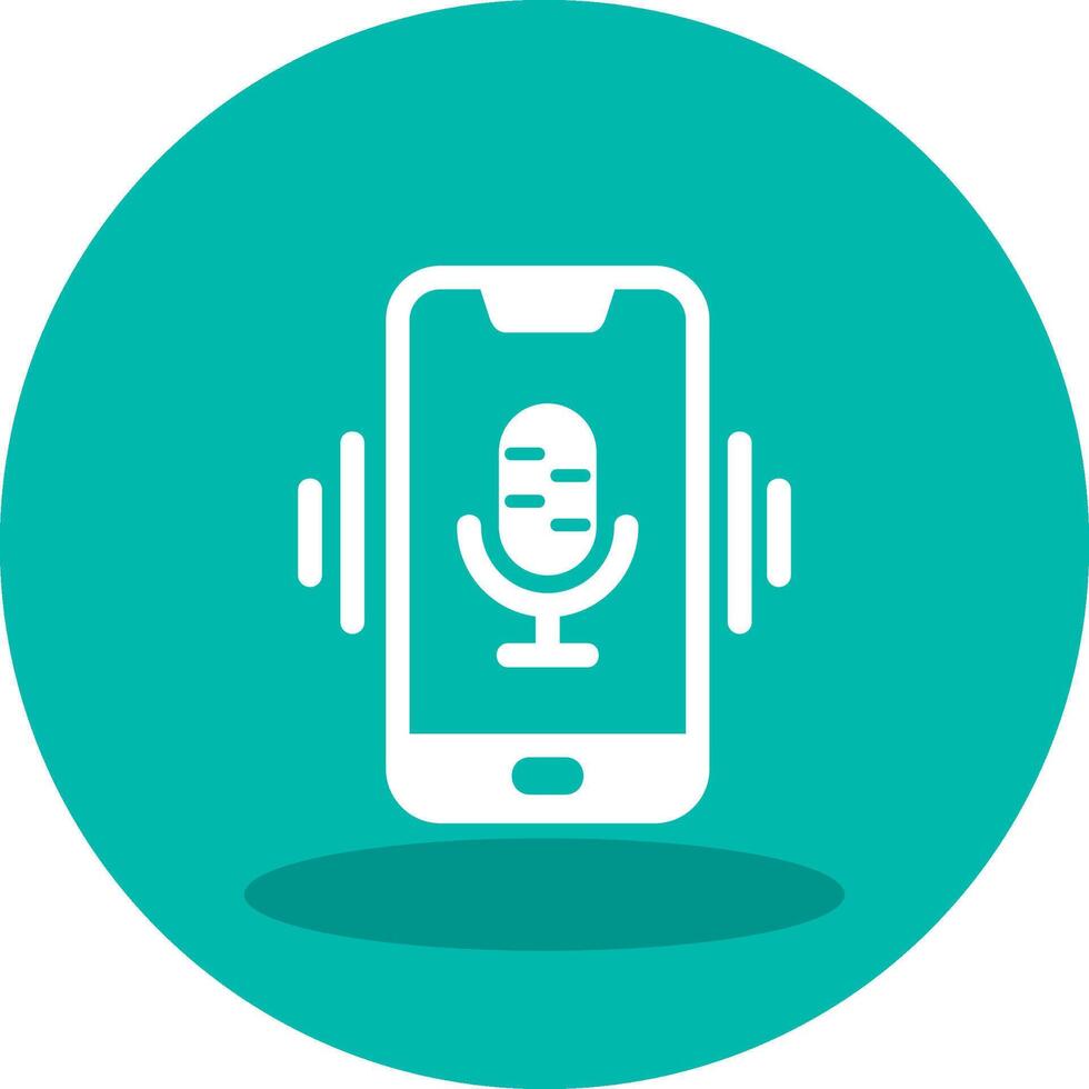 Mobile Voice Assistant Vector Icon