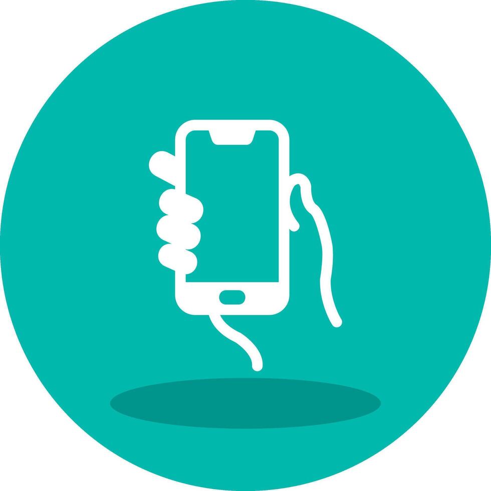 Hands holding mobile phone Vector Icon