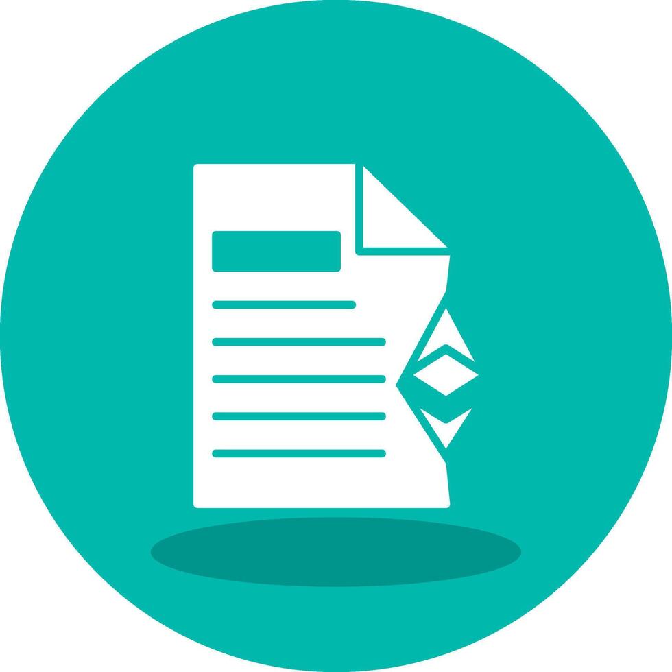 Ethereum Document Vector Icon