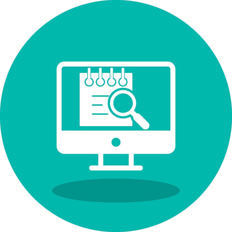 File Search Computer Vector Icon