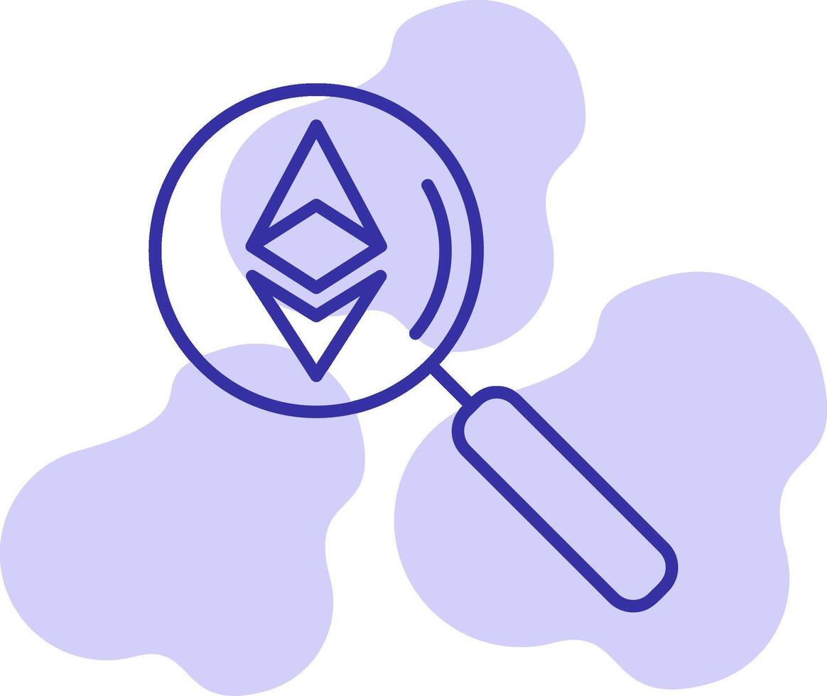 Ethereum Search Vector Icon