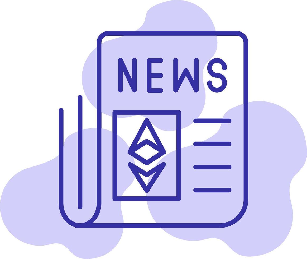 Ethereum News Vector Icon