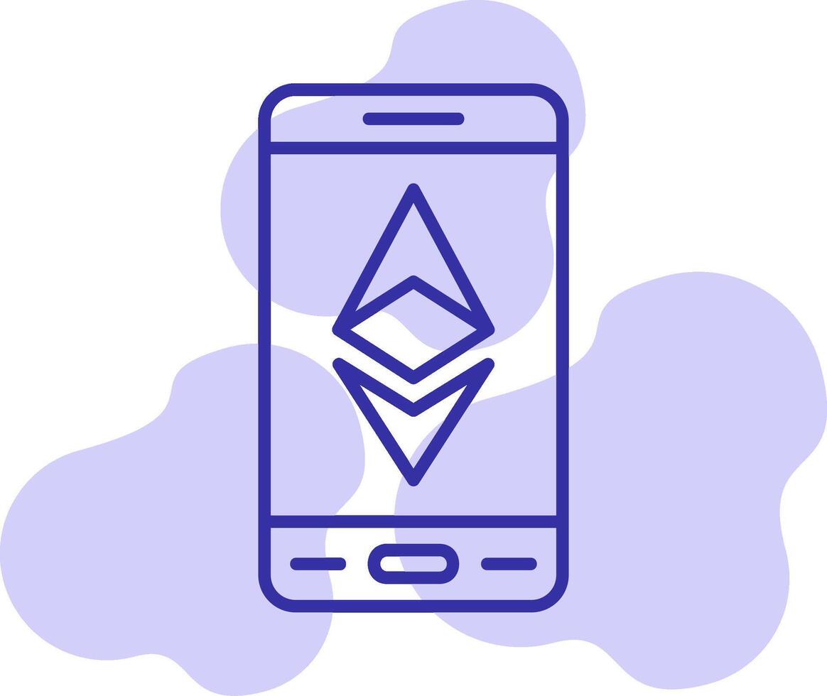 Ethereum Smartphone Vector Icon