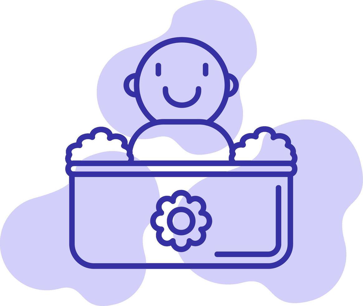 Baby Bath Vector Icon