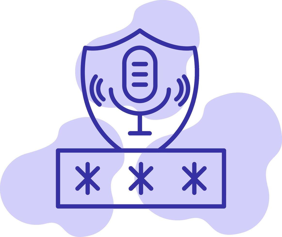 Voice Access Security Vector Icon