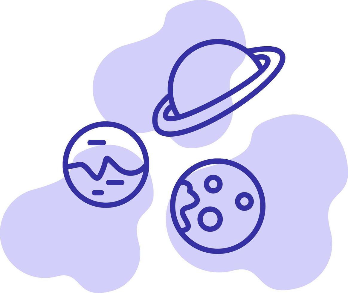 icono de vector de planetas