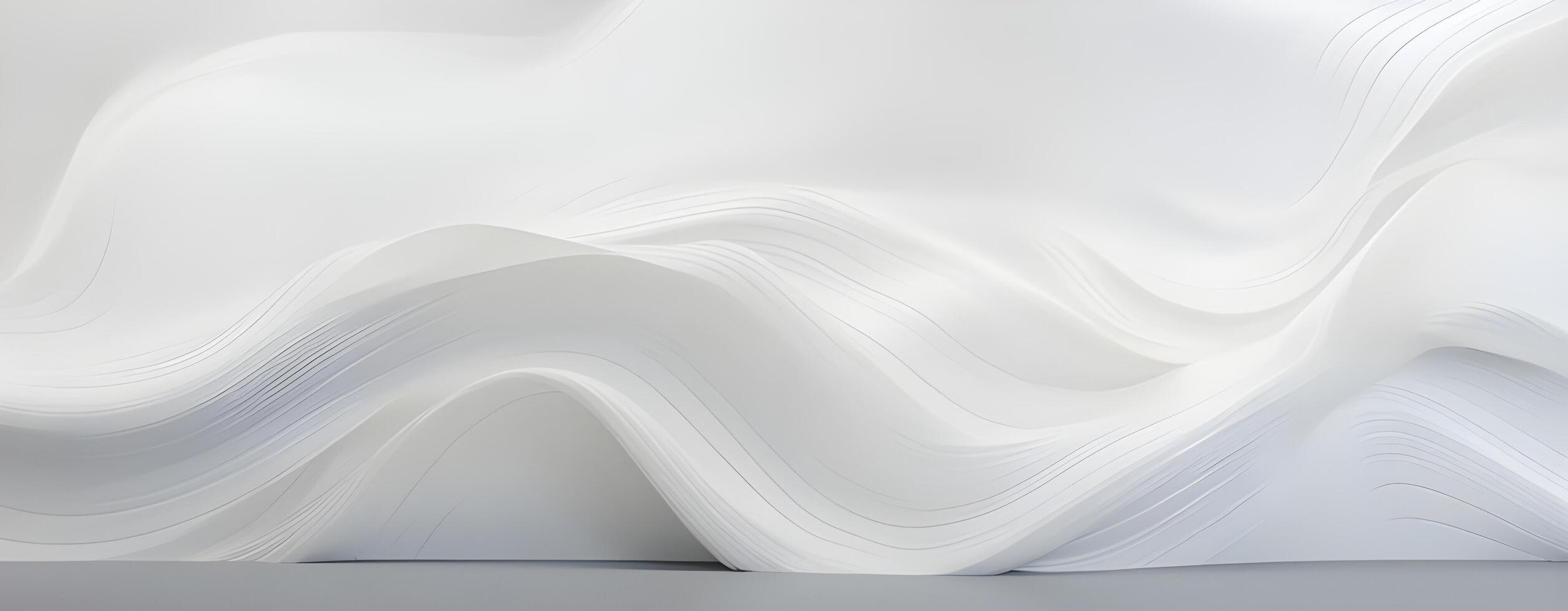 AI generated minimalist wave white background photo