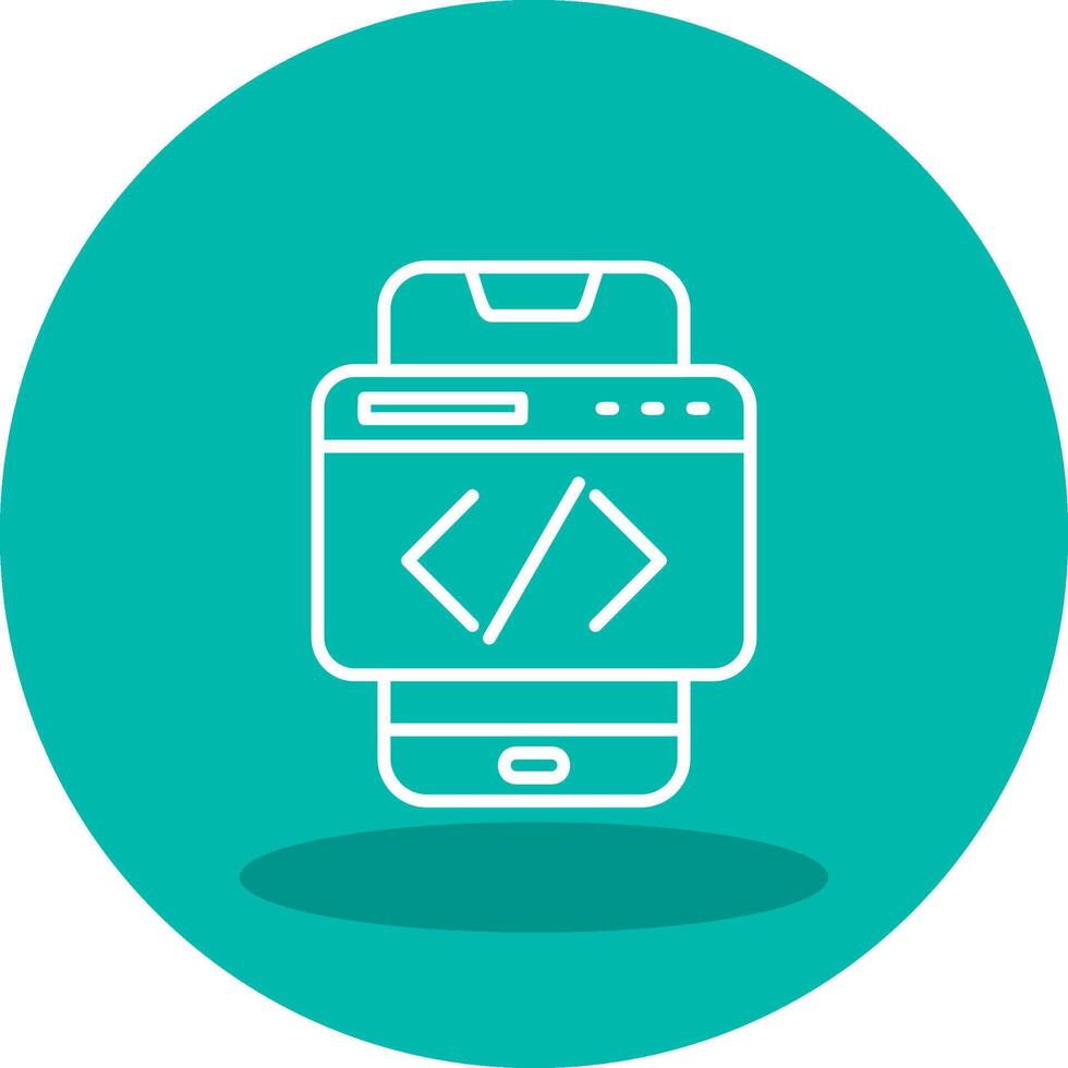 Smartphone Coding Vector Icon