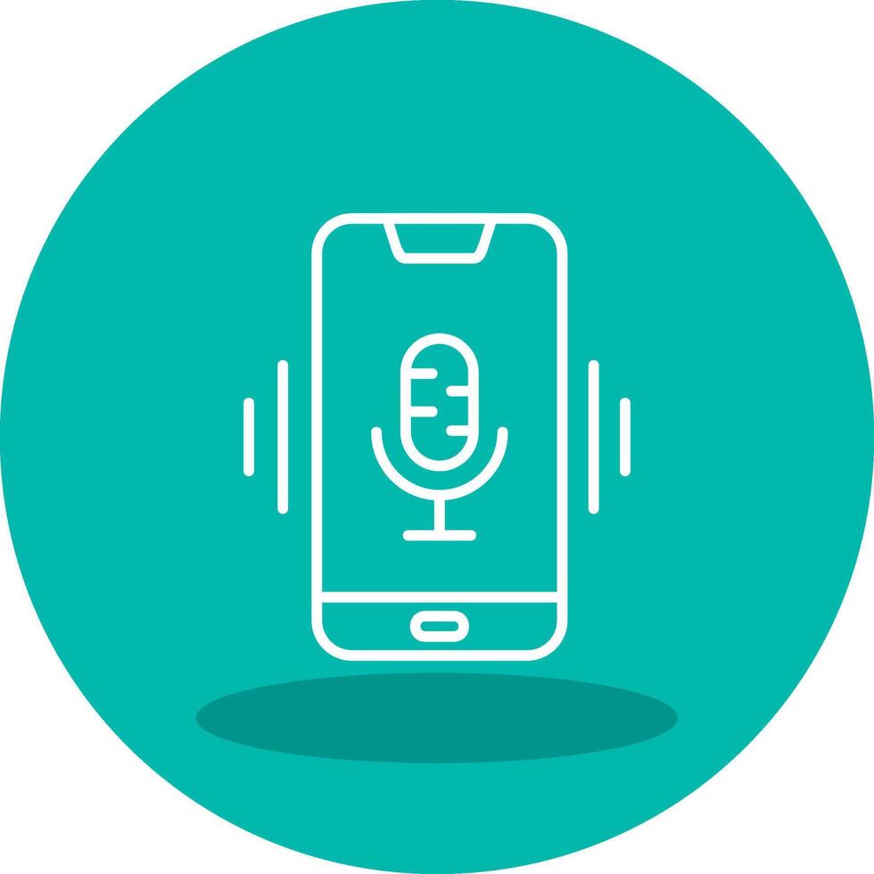 Mobile Voice Assistant Vector Icon